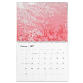 Een schilderij van een rode hemel met bomen kalender (Feb 2027)