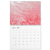 Een schilderij van een rode hemel met bomen kalender (Mar 2027)