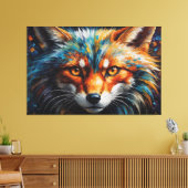Een schilderij van een vos canvas afdruk (Insitu (Woonkamer))