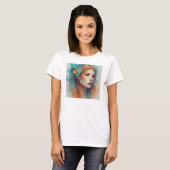 een schilderij van een vrouw, fantasy art T-shirt (Voorkant volledig)