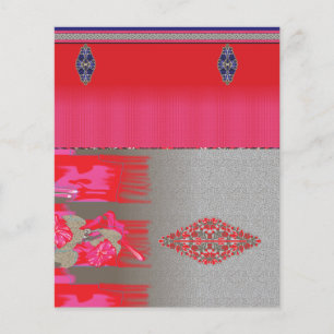 Een schilderij van een vrouw in een roze jurk flyer