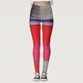 Een schilderij van een vrouw in een roze jurk leggings (Voorkant)