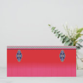 Een schilderij van een vrouw in een roze jurk menu (Staand voorkant)