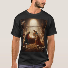Een schilderij van Reyes Magos in een kooi met een T-shirt