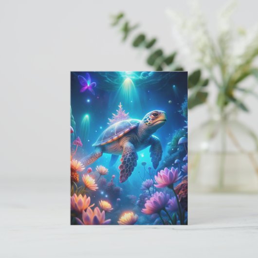 Een schildpad briefkaart (Staand voorkant)