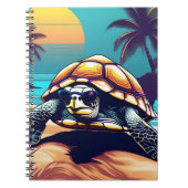 Een schildpad draagt een zonnebril notitieboek (Voorkant)