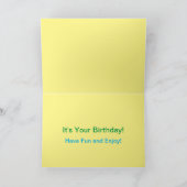 Een schildpad en ballonnen, gevouwen Wenskaart Kaart (Binnen)