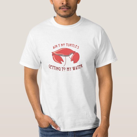 Een schildpad kwam aan het water? Nee. T-shirt (Voorkant)