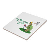 Een schildpad zal spelen tegeltje (Zijkant)