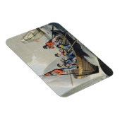 Een schip dat een walvis aanvalt, gegraveerd door magneet (Rechterzijde)