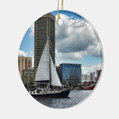 Een schip in Baltimore Keramisch Ornament (Links)