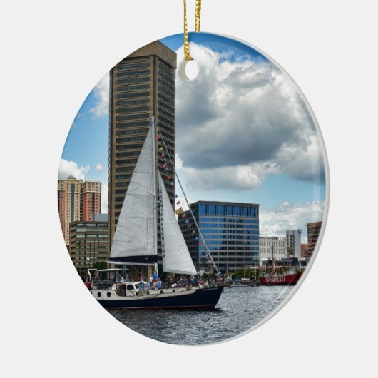 Een schip in Baltimore Keramisch Ornament (Links)