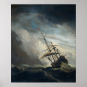 Een schip in Behoefte in een Raging Storm Poster (Voorkant)