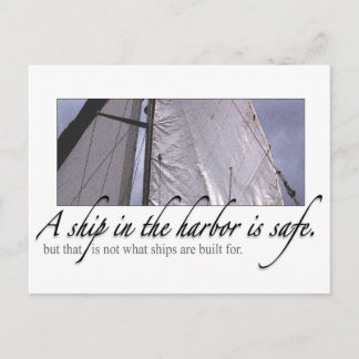 Een schip in de haven briefkaart