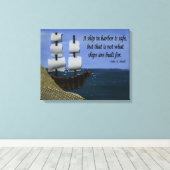 Een schip in de haven canvas afdruk (Insitu (Houten vloer))