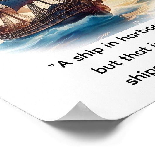 "Een schip in de haven is veilig, Poster (Hoek)
