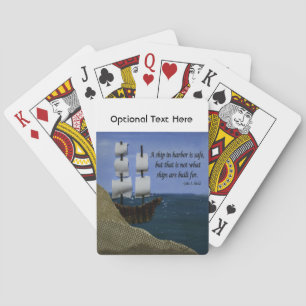 Een schip in de haven is Veilige Inspirerend prijs Speelkaarten