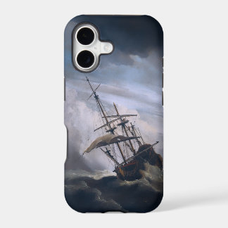 Een schip in nood in een woeste storm