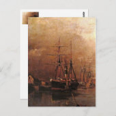 een schip in zee 01 briefkaart (Voorkant / Achterkant)