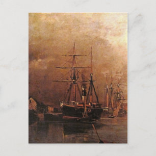 een schip in zee 01 briefkaart