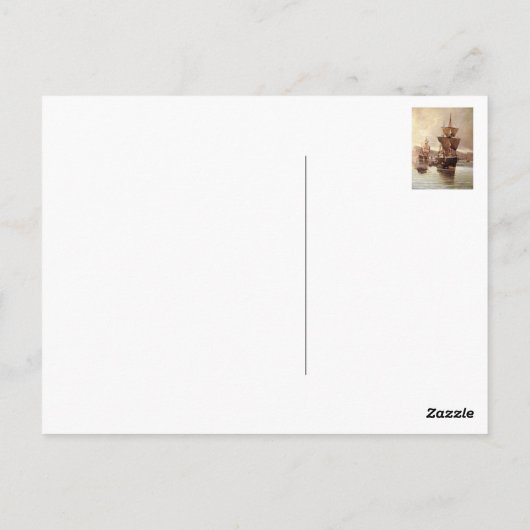 een schip in zee 04 briefkaart (Achterkant)