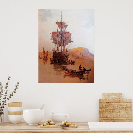 een schip in zee 06 poster (Keuken)