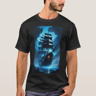 een schip vol geesten, een piratenschip, een schip t-shirt