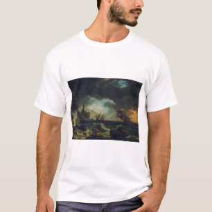 Een schipbreuk in stormachtige zeeën door Claude-J T-shirt