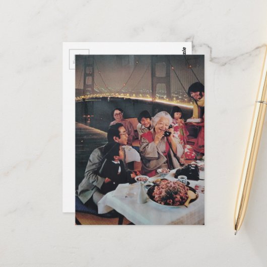Een Schitterend Diner bij de Brug Briefkaart (Voorkant / Achterkant in situ)