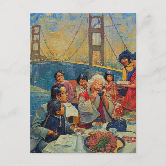 Een Schitterend Diner bij de Brug Briefkaart (Voorkant)