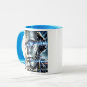 Een schitterende androïde uit een verre toekomst. mok (Voorkant links)