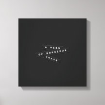 Een schitterende chaos met reliëf op labels canvas
