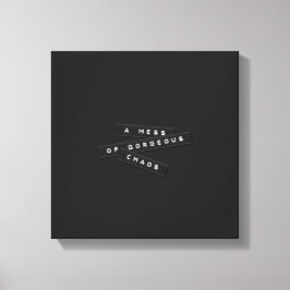 Een schitterende chaos met reliëf op labels canvas afdruk
