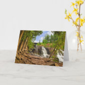 Een schitterende de groetkaart van de watervalfoto kaart (Gele Bloem)