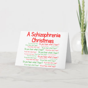 Een Schizophrenia Kerstmis Feestdagen Kaart