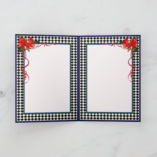 Een Schnauzer Kerstmis Feestdagen Kaart (Binnen)