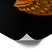 Een schokkende slang die een pompoen beschermt poster (Hoek)