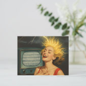 Een schokkende vrouw briefkaart (Staand voorkant)