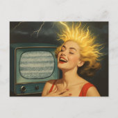 Een schokkende vrouw briefkaart (Voorkant)