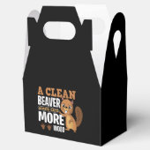 Een schone bever krijgt altijd meer hout grappig c bedankdoosjes (Geopend)