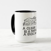 Een Schone Desk is een teken van een Zieke Mok (Voorkant links)