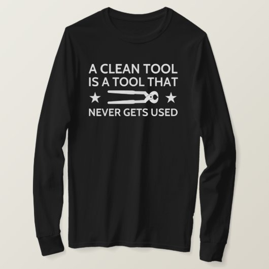 Een schone tool is een tool | grappige automonteur t-shirt (Design voorkant)