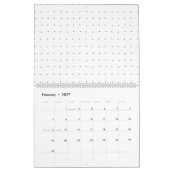 Een schone witte achtergrond met kleine verspreide kalender (Feb 2027)