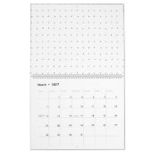 Een schone witte achtergrond met kleine verspreide kalender (Mar 2027)