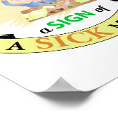 Een schonken bureau is een teken van een Poster va (Hoek)