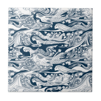 Een school van Mermaids zwemt langs Tegeltje