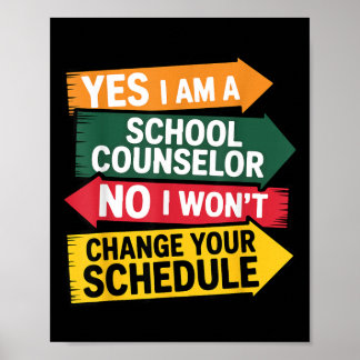 Een schooladviseur Funny onderwijs schema kantoor Poster
