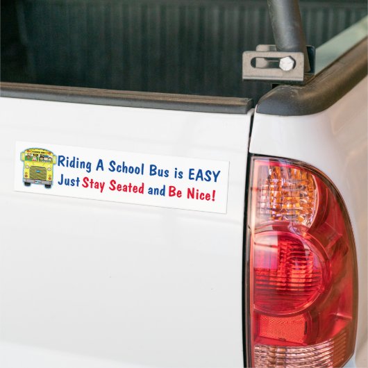 Een schoolbus besturen is gemakkelijk te blijven z bumpersticker (Op Truck)
