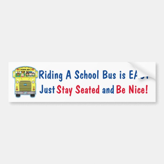 Een schoolbus besturen is gemakkelijk te blijven z bumpersticker (Voorkant)
