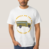Een schoolbus — T-shirt met wieltjes (Voorkant)